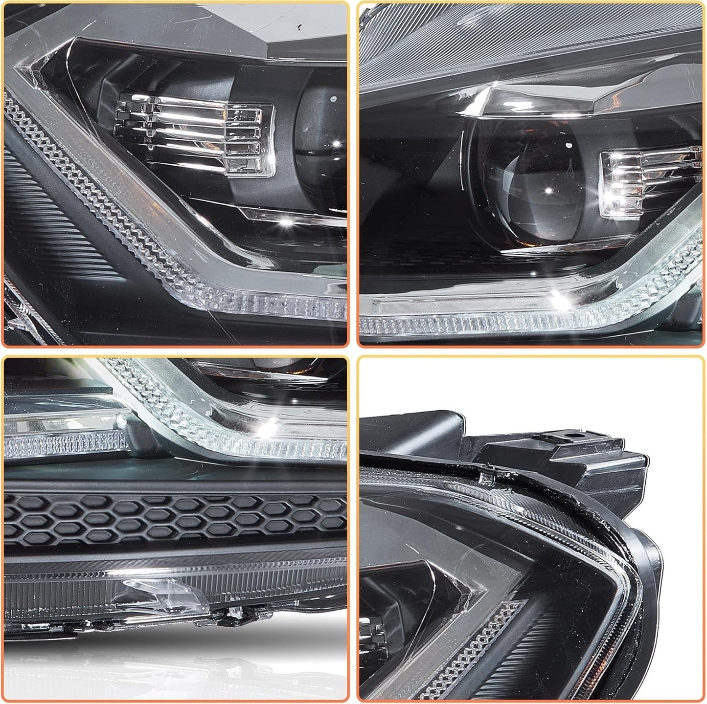VLAND Fari per Golf 7.5 Golf MK7.5 Alogena 2017-2020 [non per GTI/Xeno/R line]