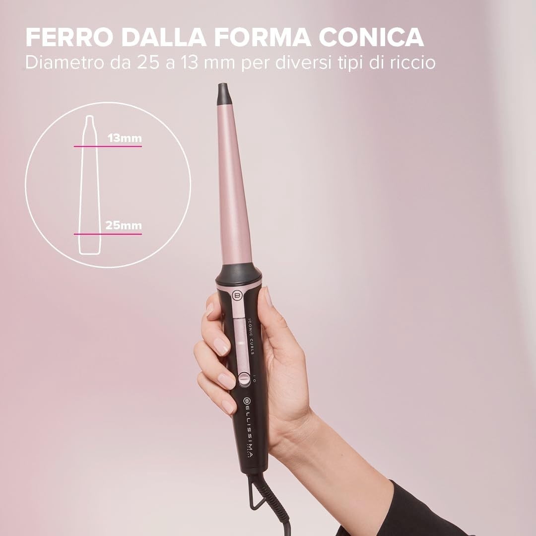 Bellissima Imetec Iconic Curls, ferro arricciacapelli, rivestimento in ceramica