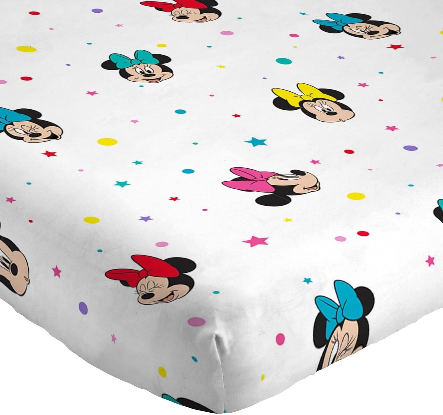 Jay Franco Disney Minnie Mouse Rainbow 100% cotone, set singolo 3 pezzi