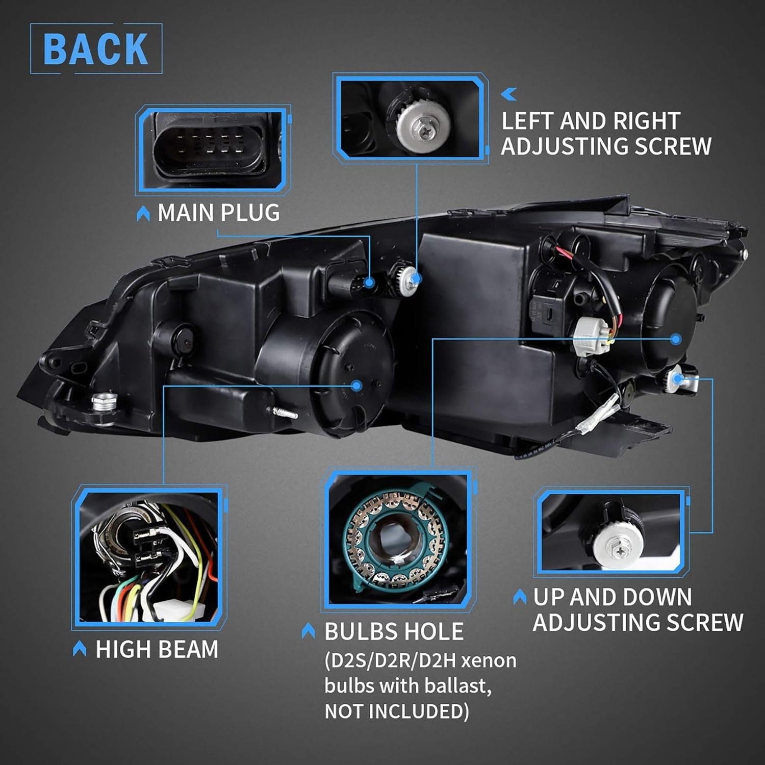 VLAND Fari per Golf 7.5 Golf MK7.5 Alogena 2017-2020 [non per GTI/Xeno/R line]
