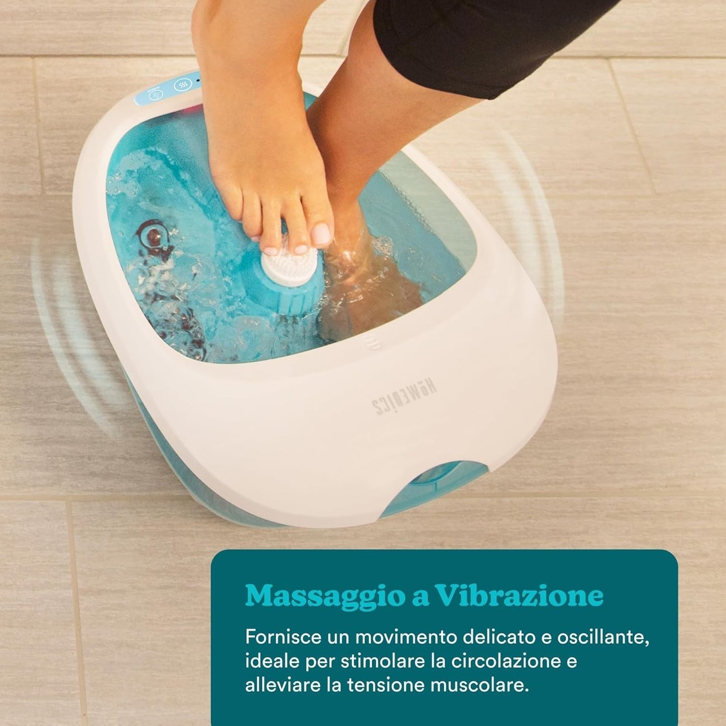 Homedics Pediluvio Massaggiatore Piedi 4 in 1 - Idromassaggio, Magnetoterapia