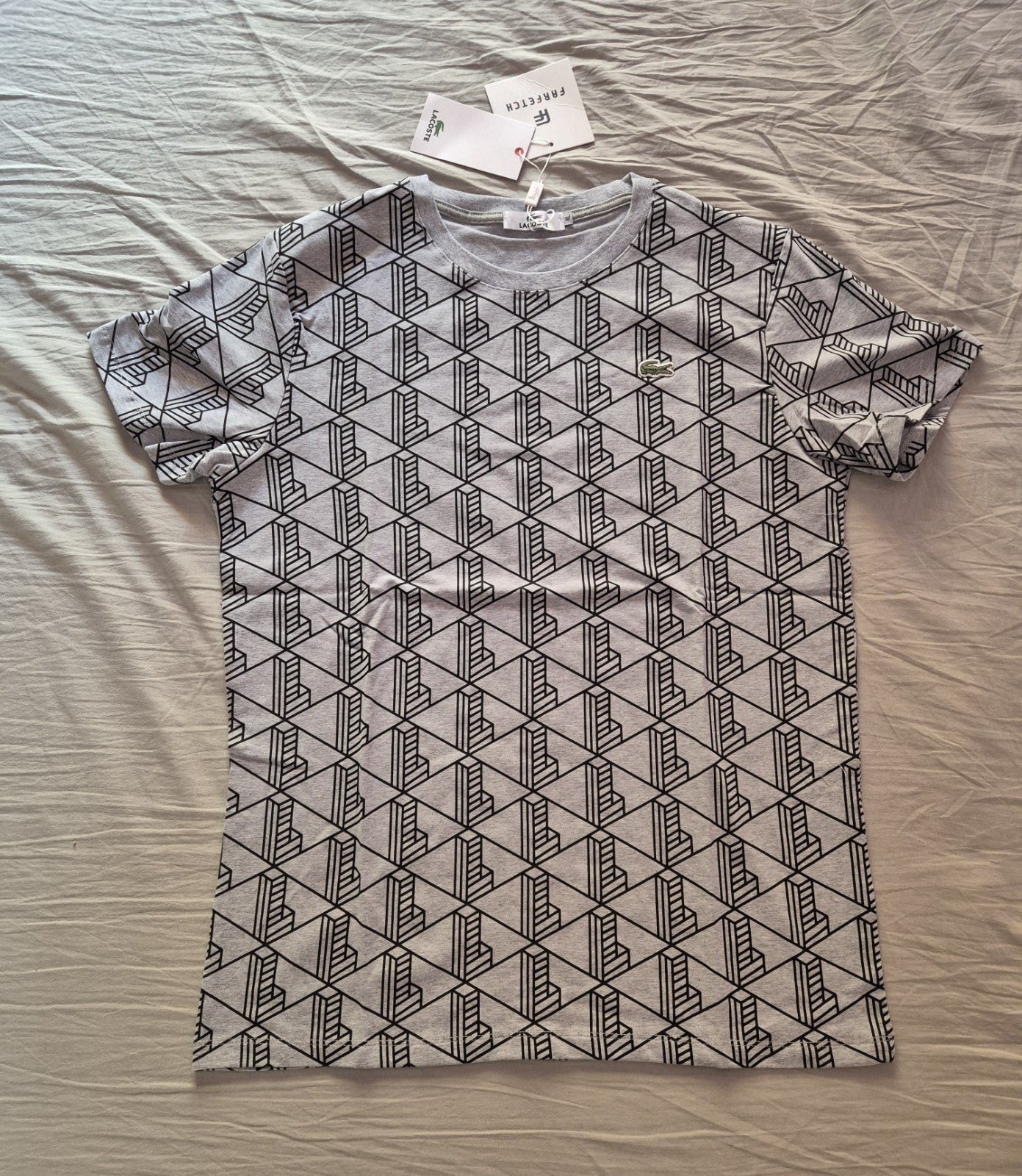 T-shirt Lacoste Girocollo Uomo Taglia XL In Cotone Nuova Con Cartellino E Busta 