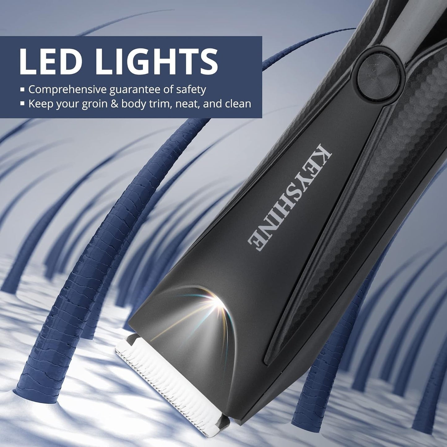 Tagliacapelli elettrico Keyshine per uomo: tagliacapelli impermeabile 2 in 1