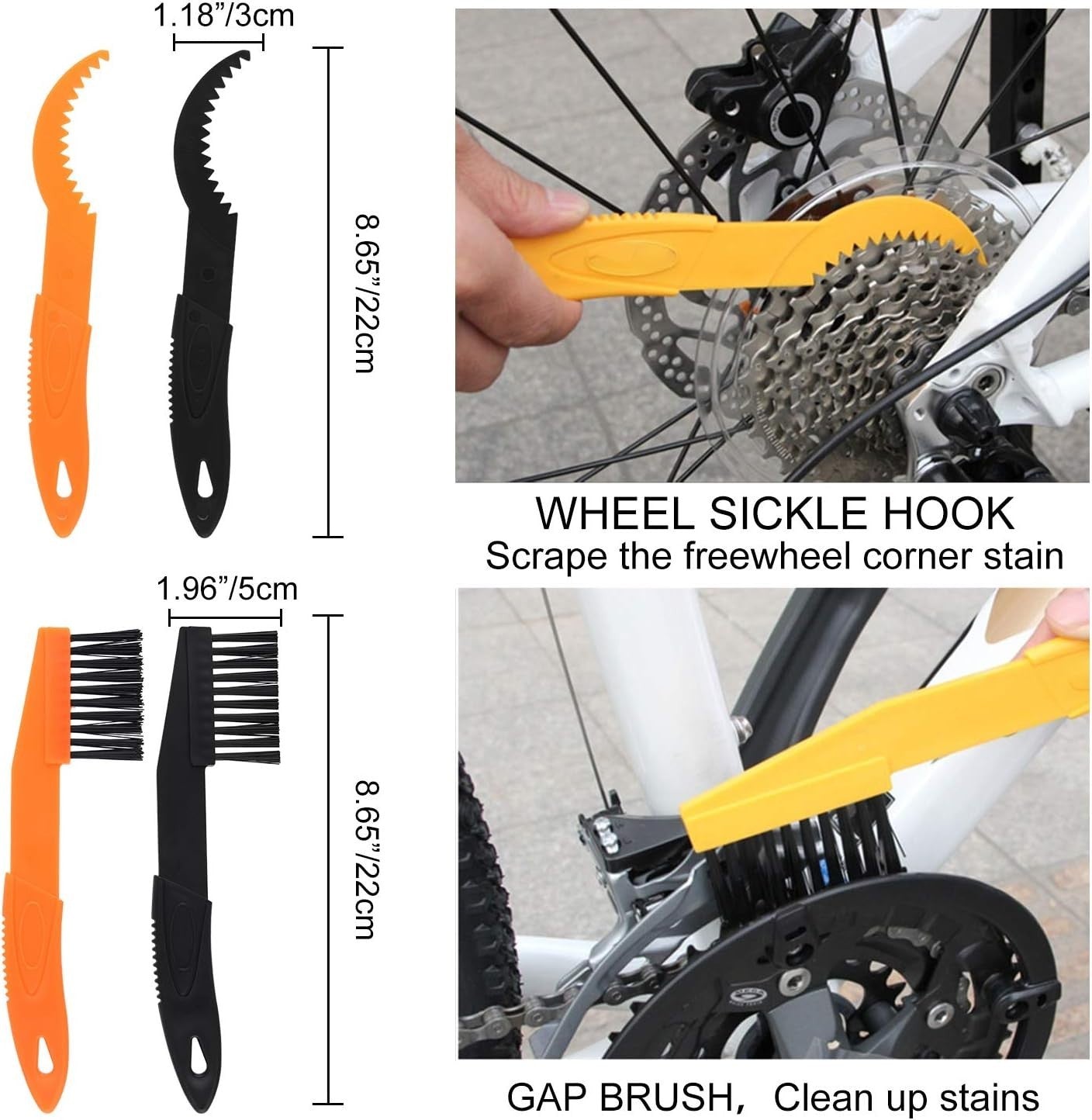 Peaken Kit Pulizia Bici, 10 Pezzi Set di spazzole per la Pulizia della Bici