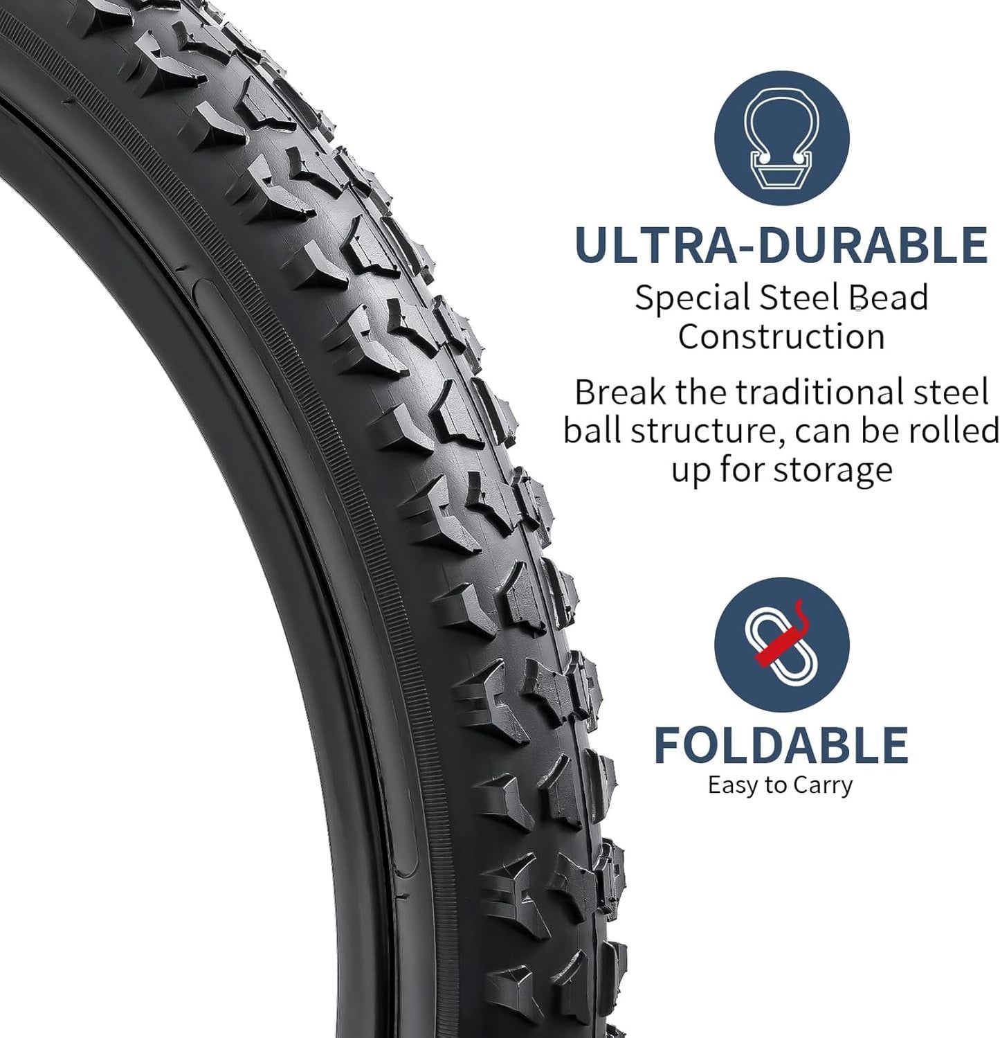 Pneumatici per mountain bike YUNSCM 2 pezzi da 22" 22x2.125/57-457 compatibili