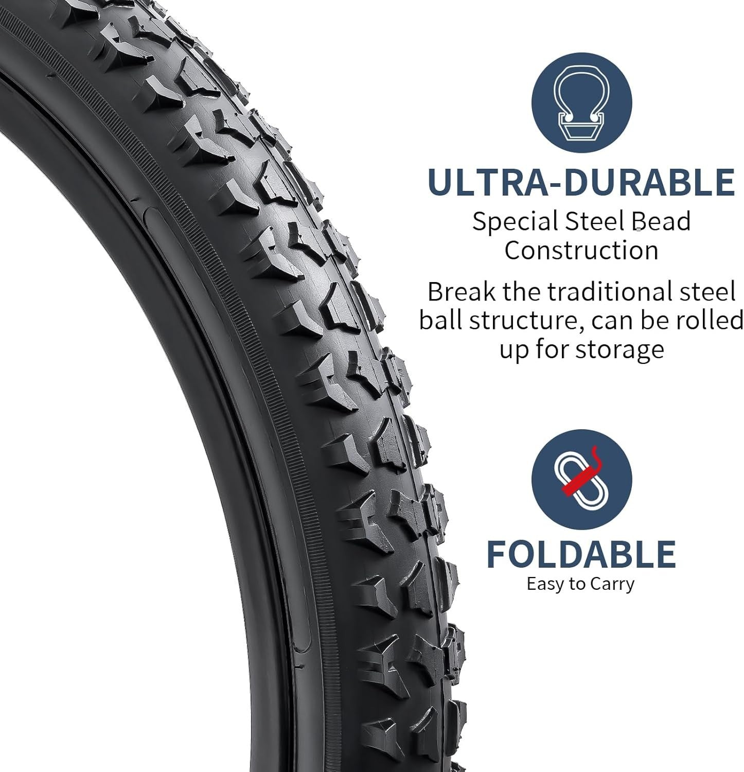 Pneumatici per mountain bike YUNSCM 2 pezzi da 22" 22x2.125/57-457 compatibili