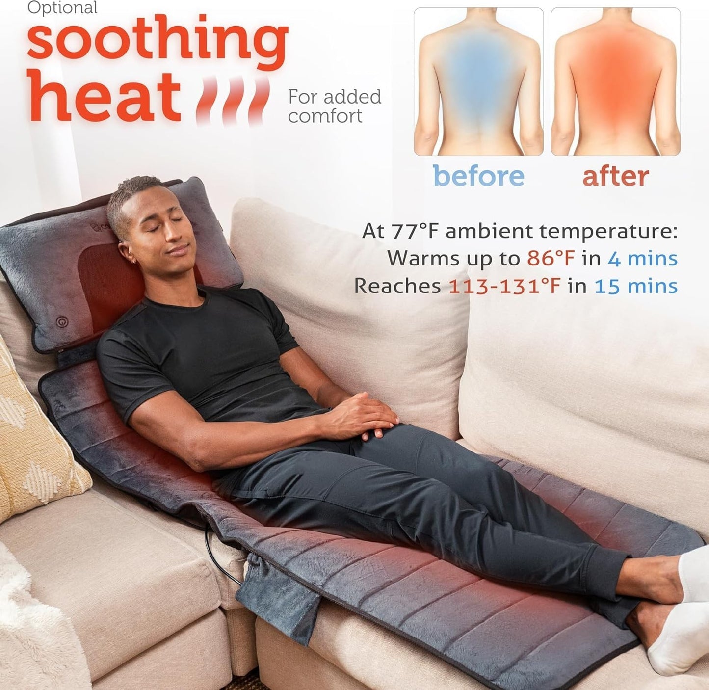 Comfier Materasso Massaggiante Tappetino Massaggiante per Tutto il corpo