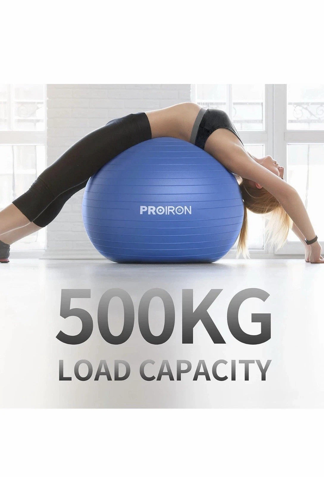 PROIRON Palla Fitness con Pattern di Pose, Fitball 65 cm con Pompa palla pilates