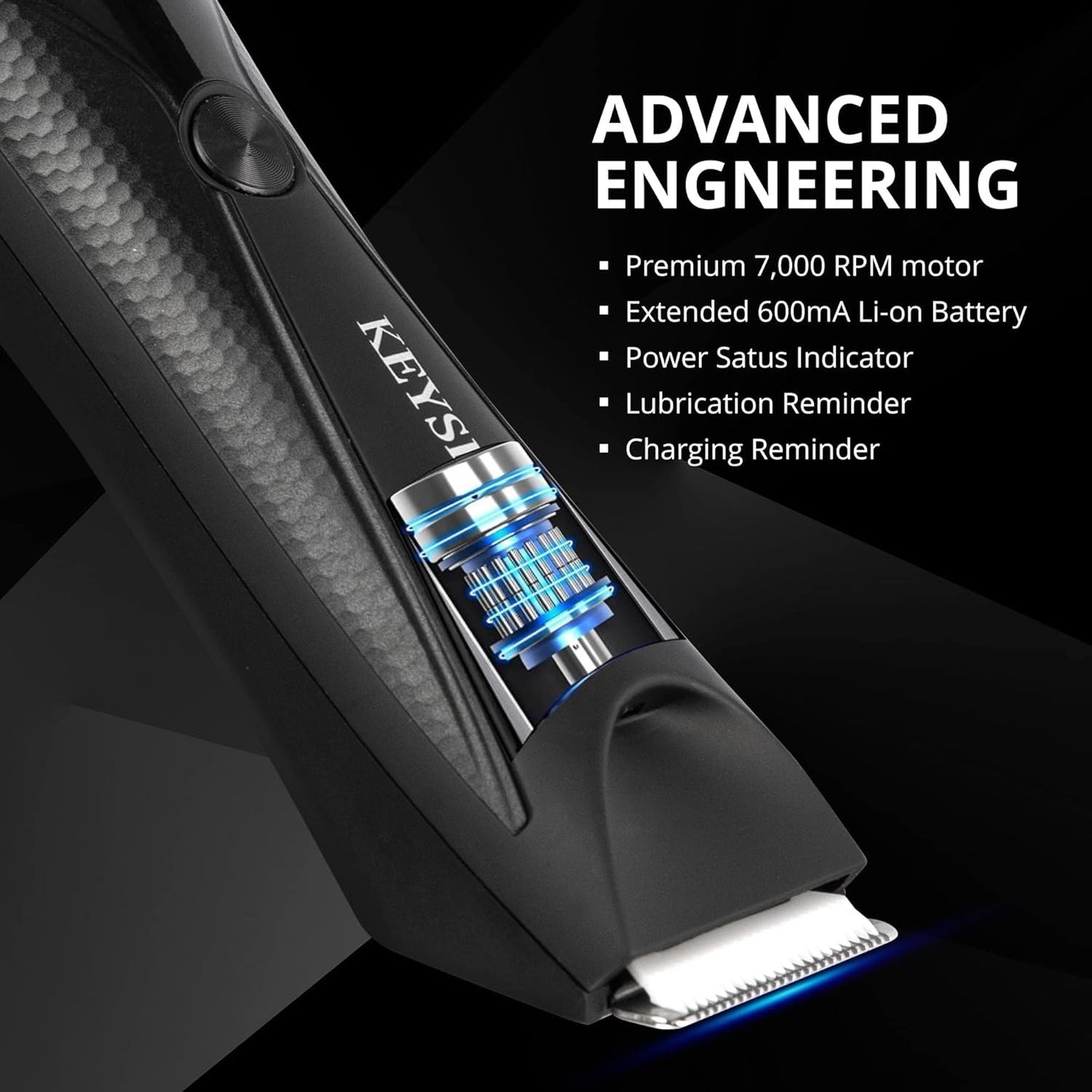 Tagliacapelli elettrico Keyshine per uomo: tagliacapelli impermeabile 2 in 1