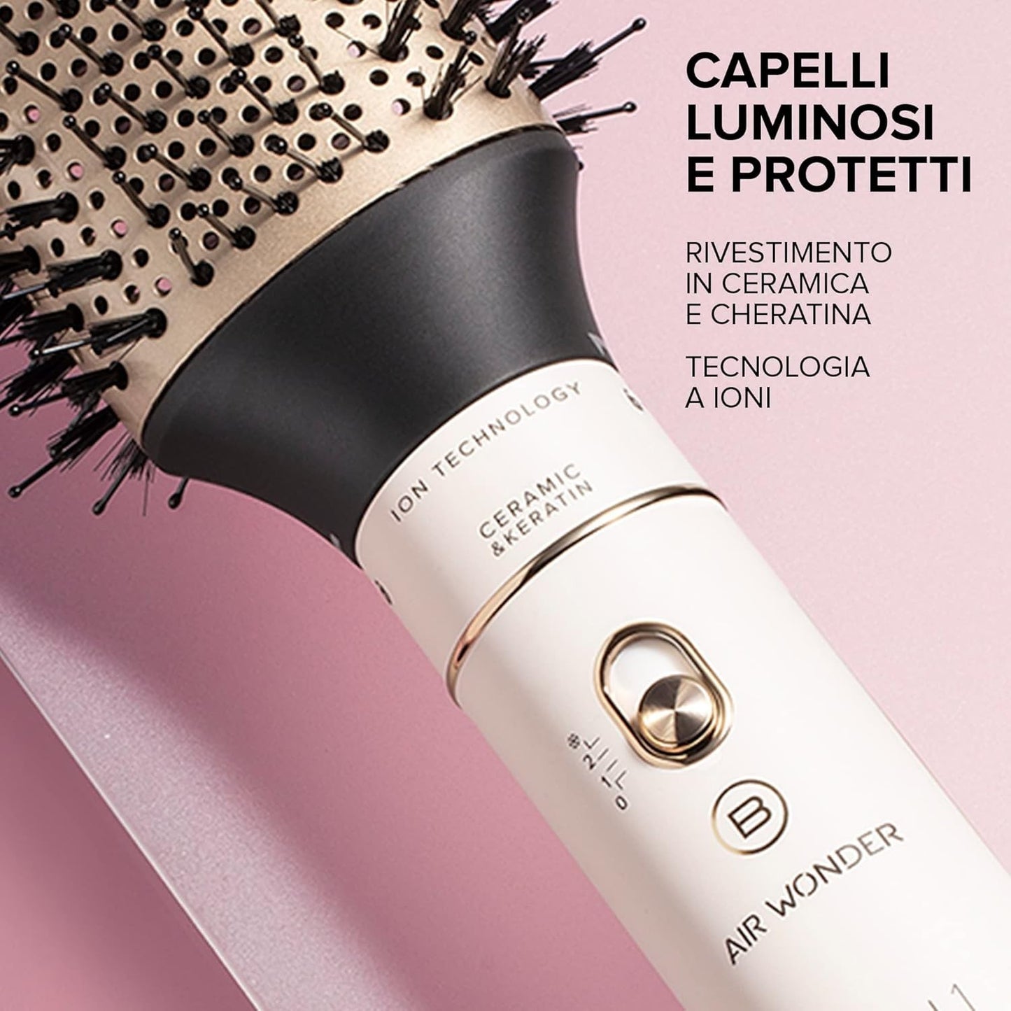 Bellissima Imetec Air Wonder, Spazzola Ad Aria Calda, Tecnologia a Ioni, 1000 W