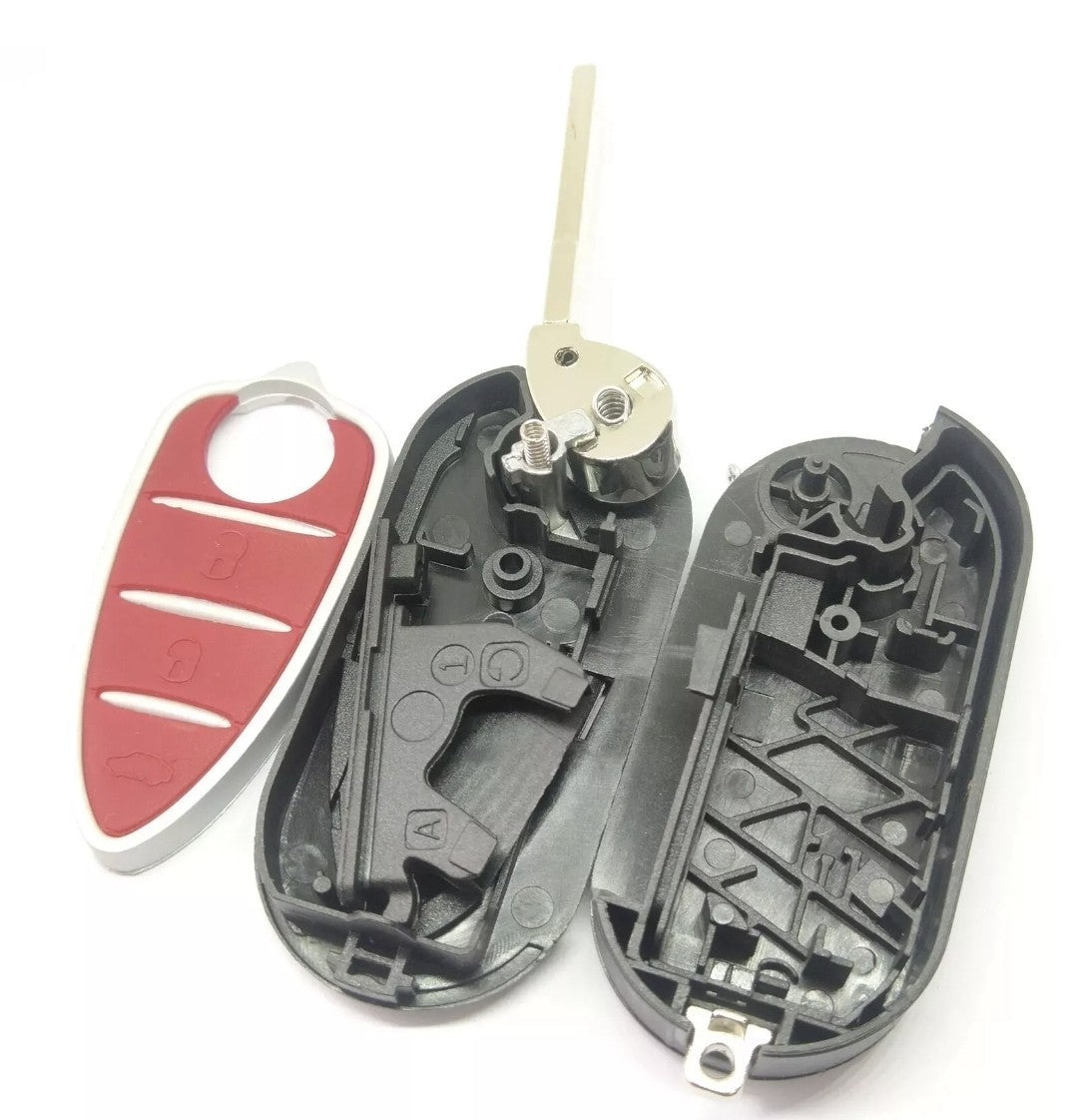 Telecomando Ricambio CHIAVE 3 Tasti in gomma e LOGO Alfa Romeo Mito Giulietta