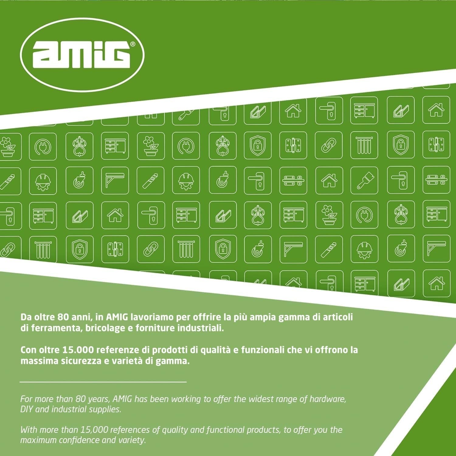 Amig -Staffa per mensole | Angolo per Ripiani | Supporto per Scaffale | Acciaio