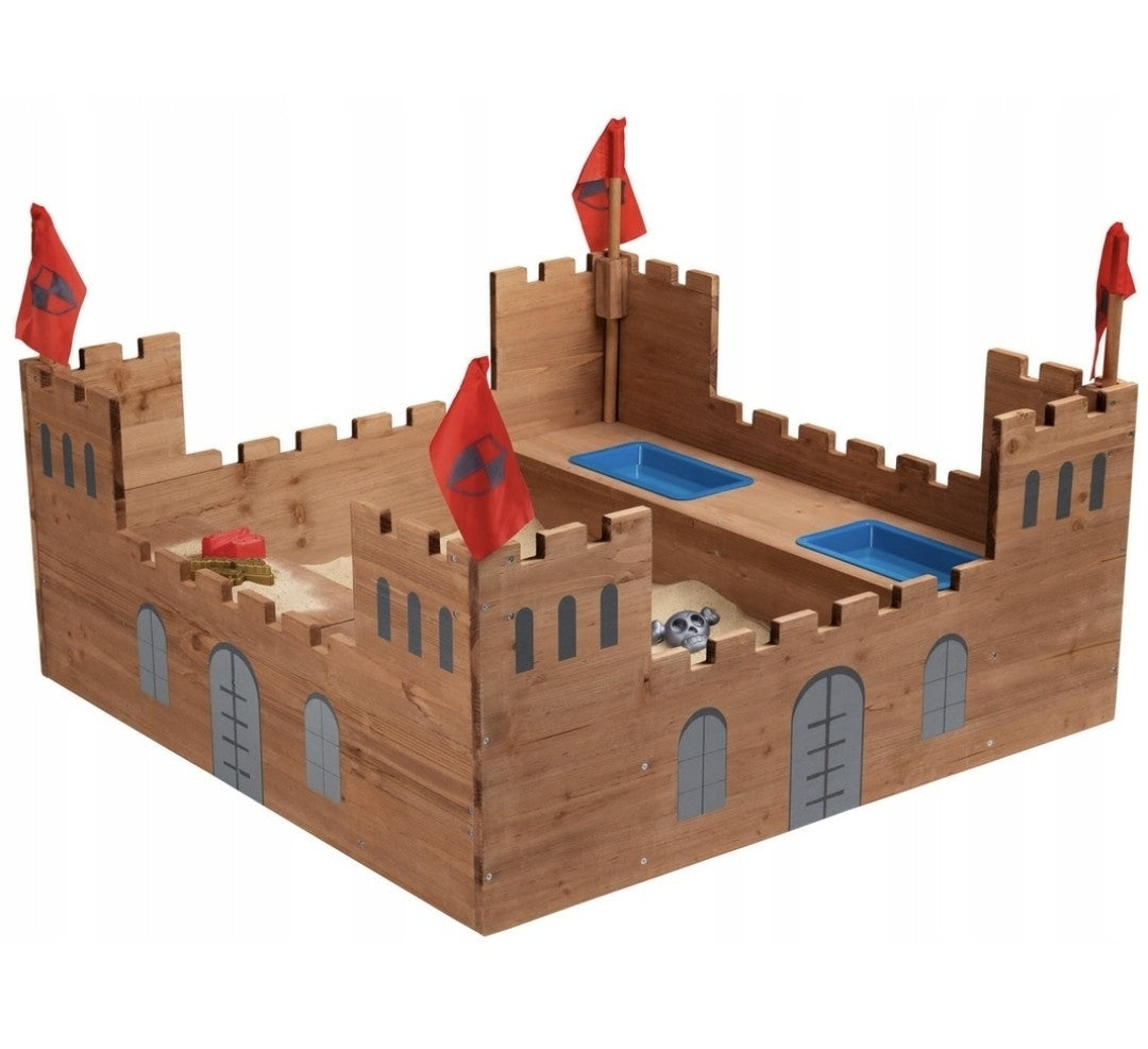 Sabbiera CASTELLO DEL CAVALIERE PLAYTIVE In legno 113x113cm 