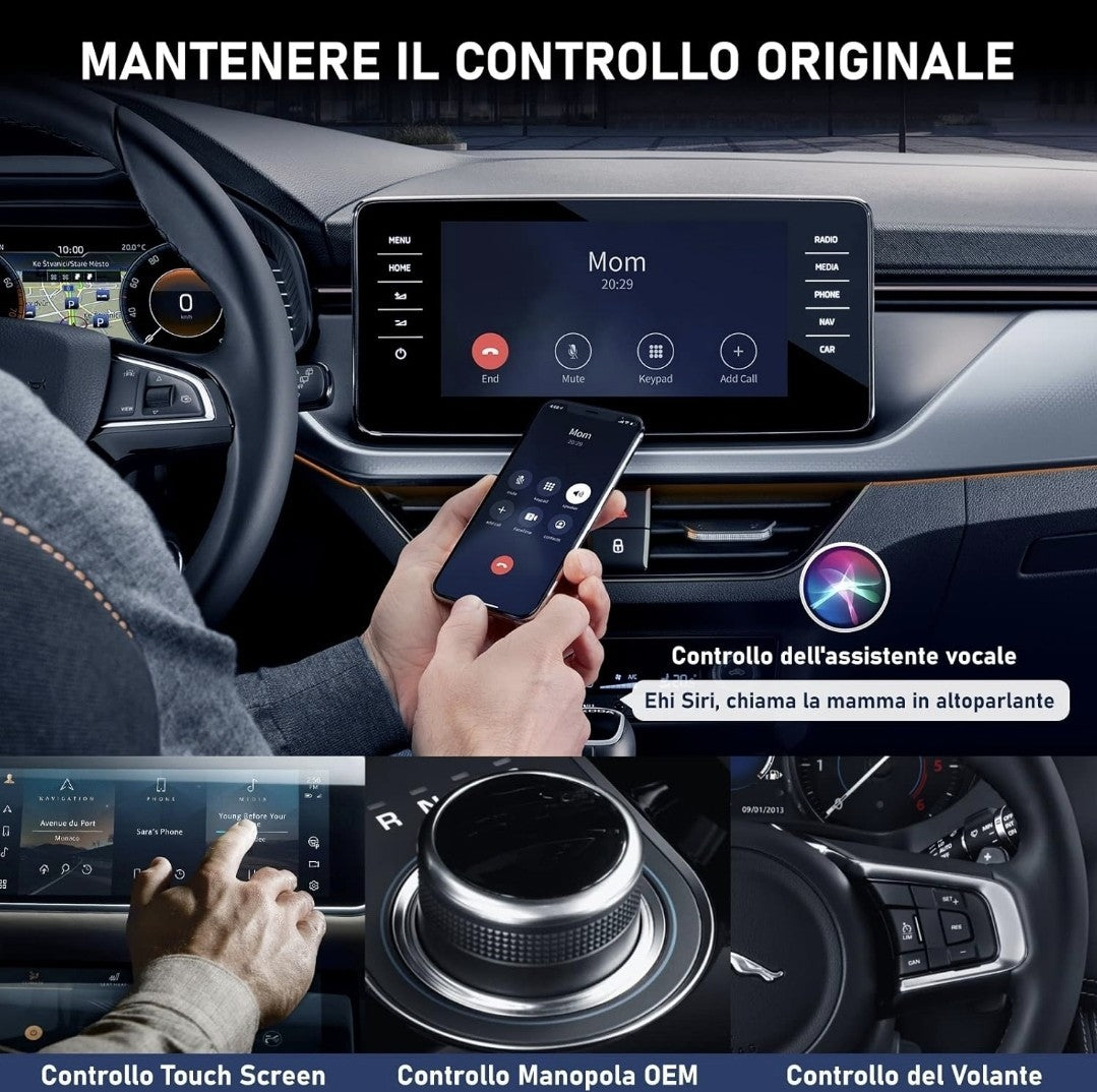 Adattatore CarPlay Wireless Plug & Play, Converte Cablato In Wireless 