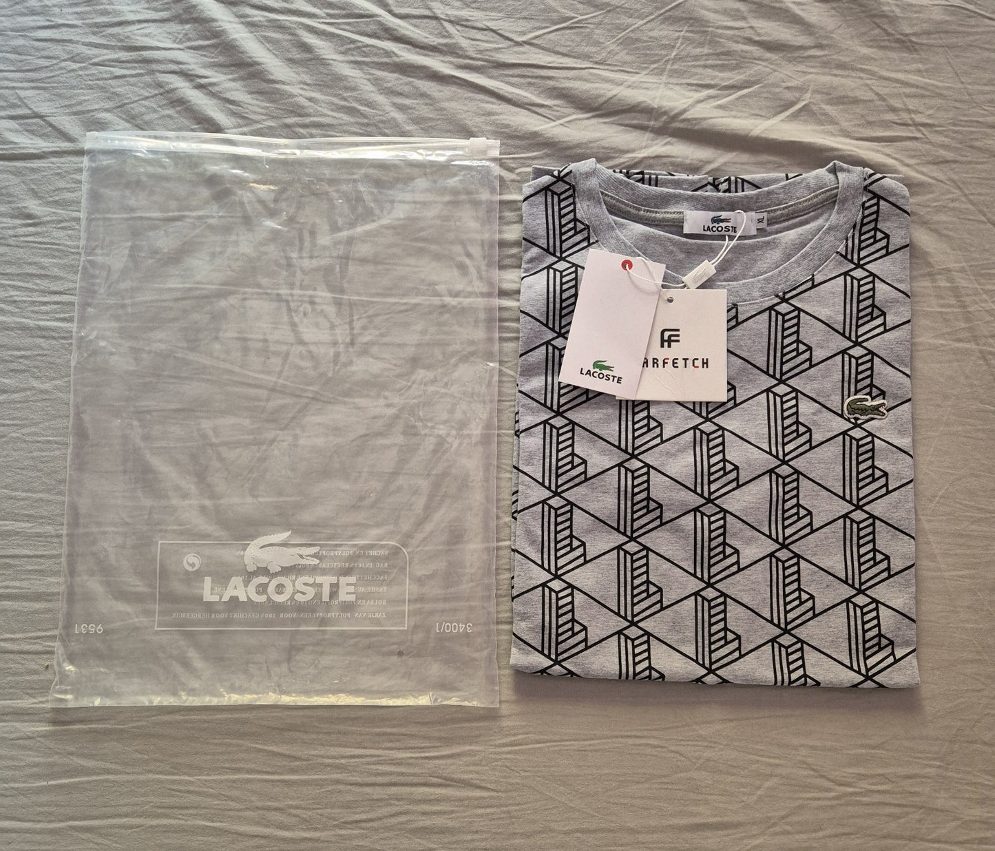 T-shirt Lacoste Girocollo Uomo Taglia XL In Cotone Nuova Con Cartellino E Busta 