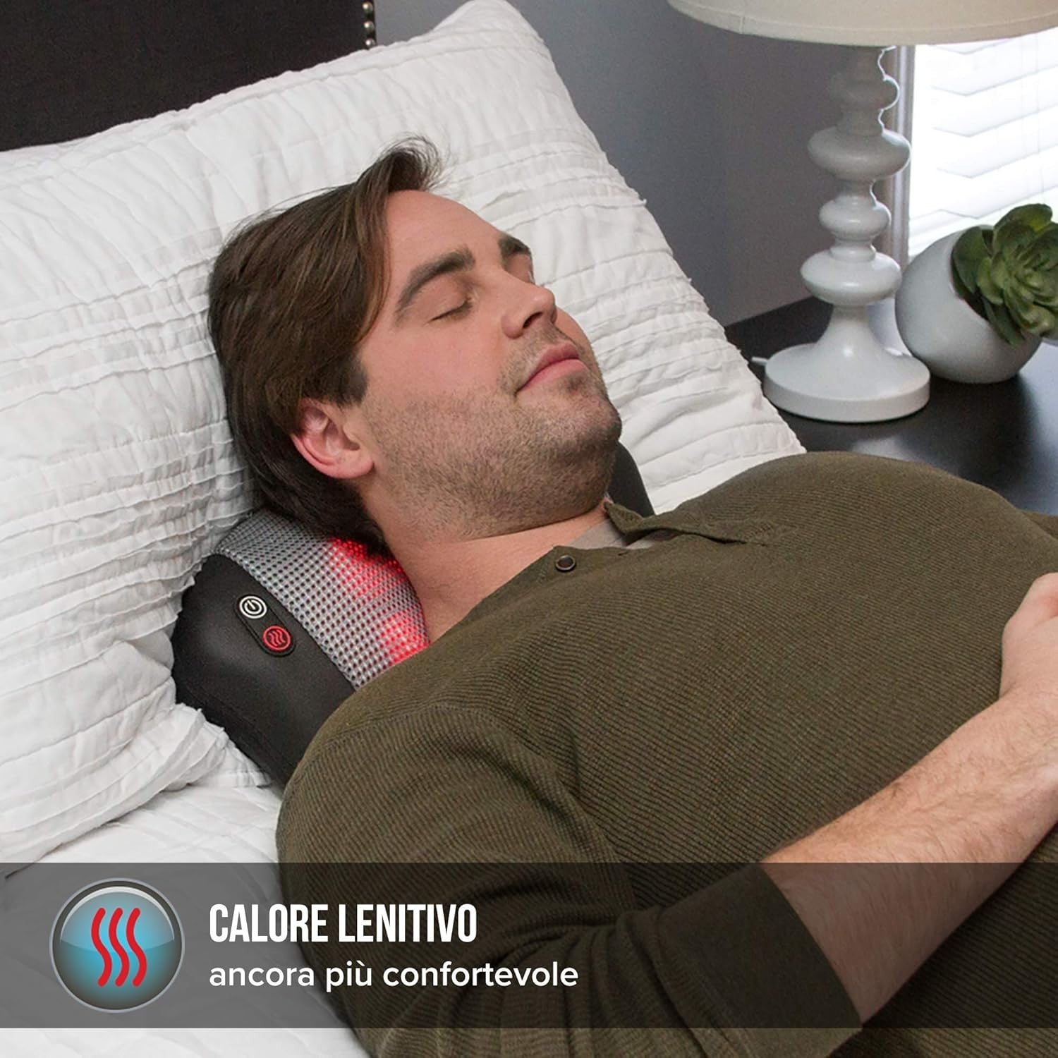 HoMedics Cuscino Massaggiante Shiatsu Massaggiatore Cervicale Elettrico Multiuso