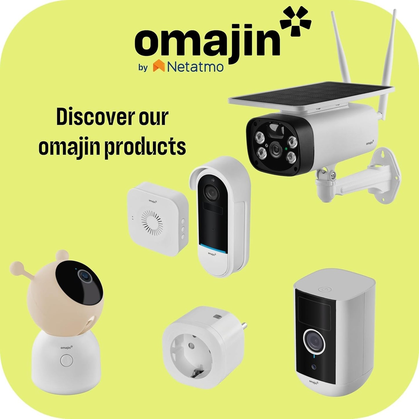OMAJIN by Netatmo Set di 3 prese intelligenti, Timer, Monitoraggio Consumo