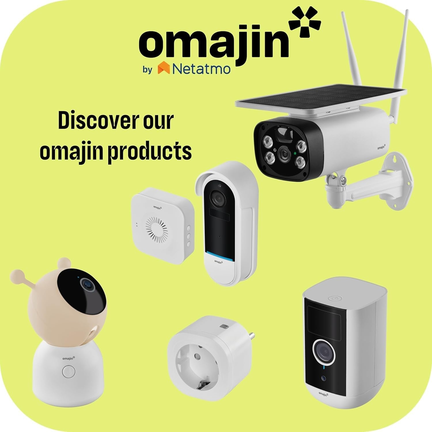 OMAJIN by Netatmo Set di 3 prese intelligenti, Timer, Monitoraggio Consumo