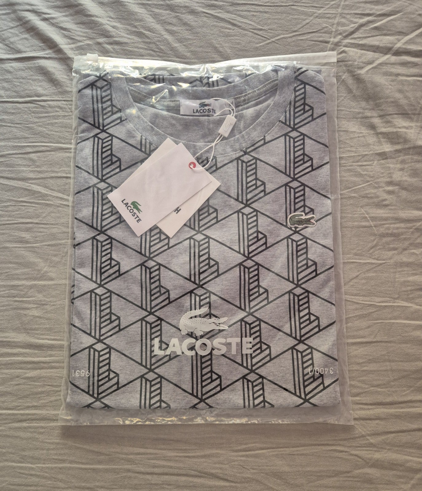 T-shirt Lacoste Girocollo Uomo Taglia XL In Cotone Nuova Con Cartellino E Busta 