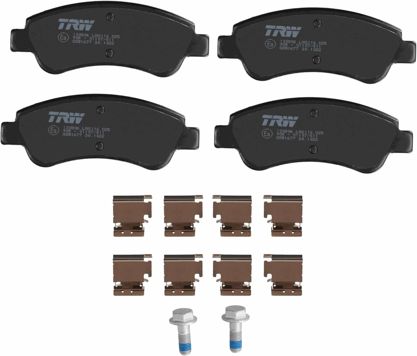 TRW COTEC GDB1677 Pastiglie Freno Set di 4 Assale anteriore