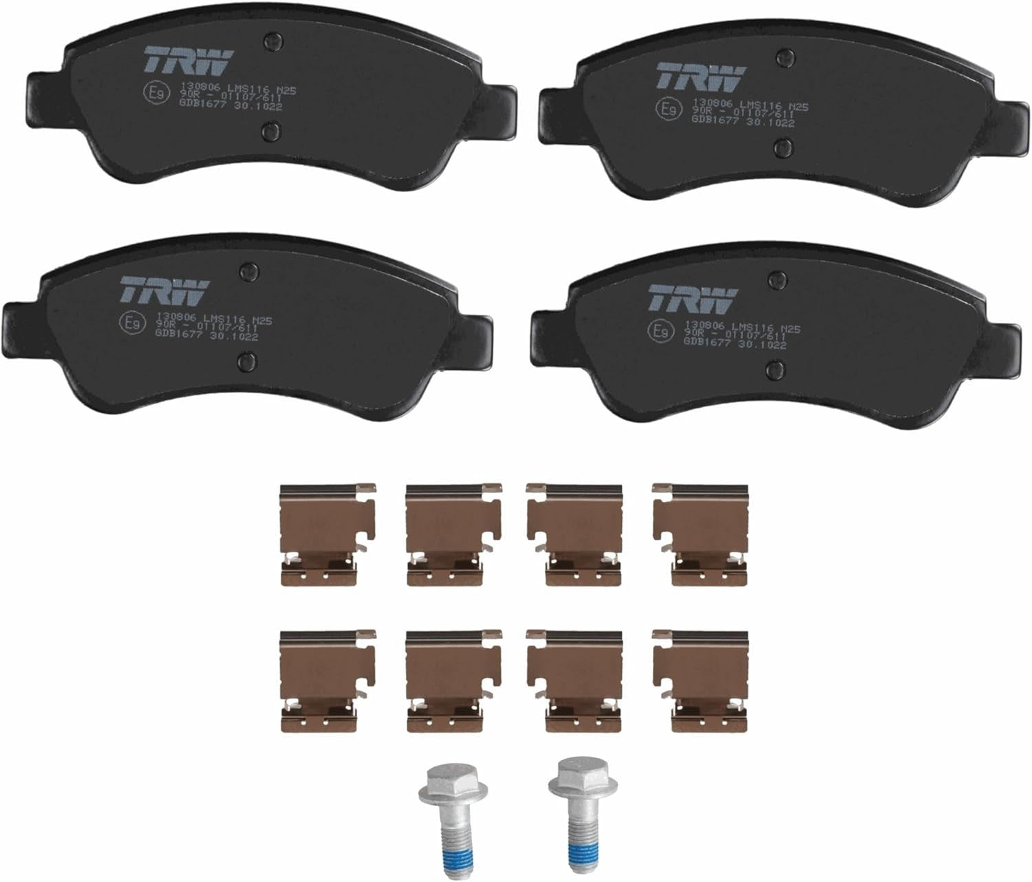 TRW COTEC GDB1677 Pastiglie Freno Set di 4 Assale anteriore