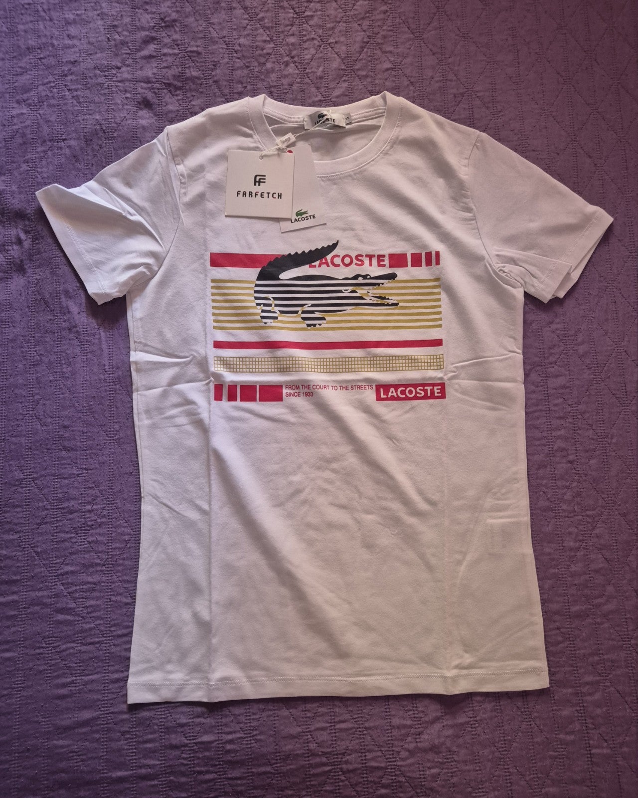 T-shirt Lacoste tg S girocollo nuova con cartellino e Busta