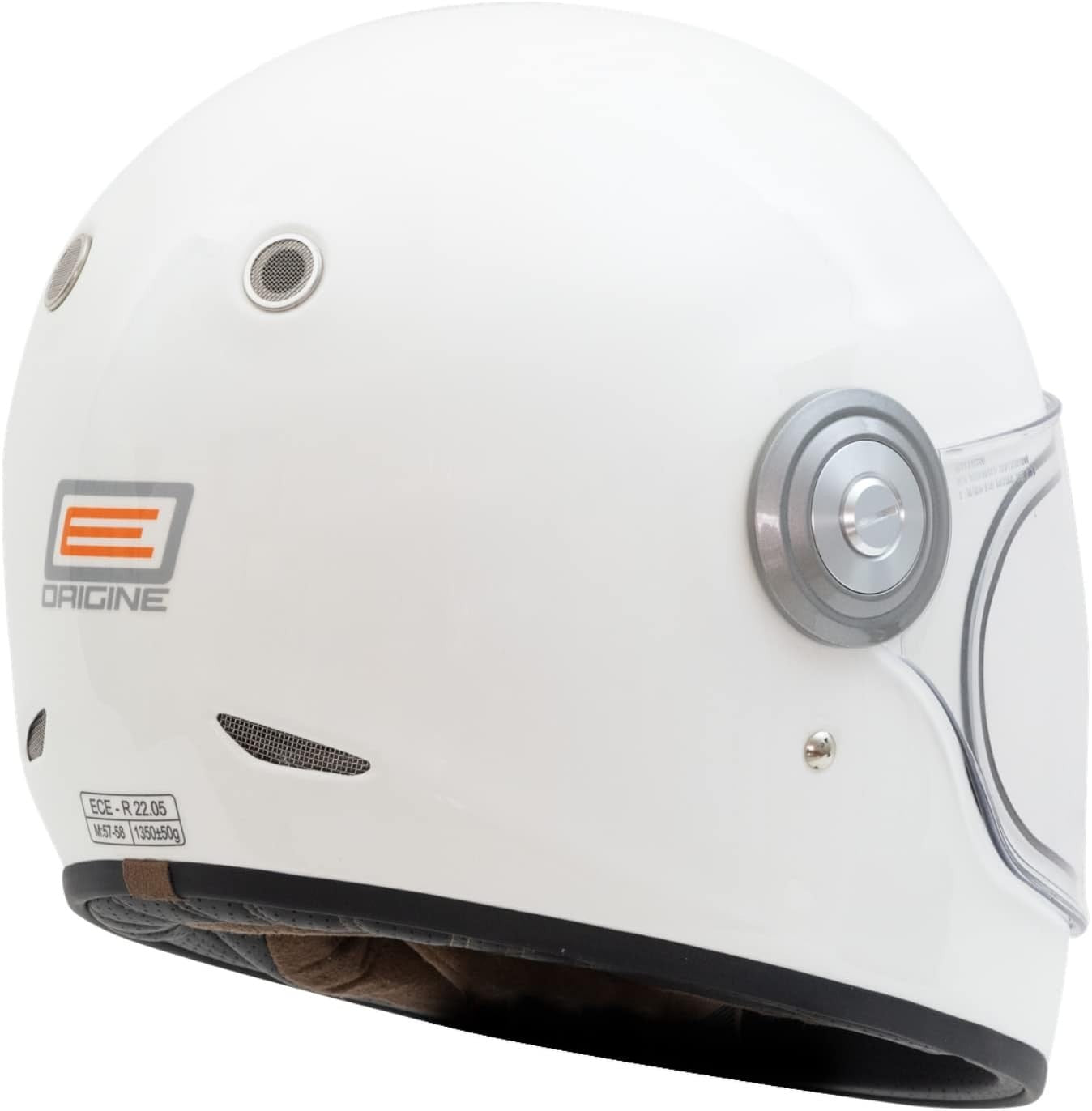 ORIGINE Casco moto integrale Casco vintage in fibra di vetro stile retrò TG S