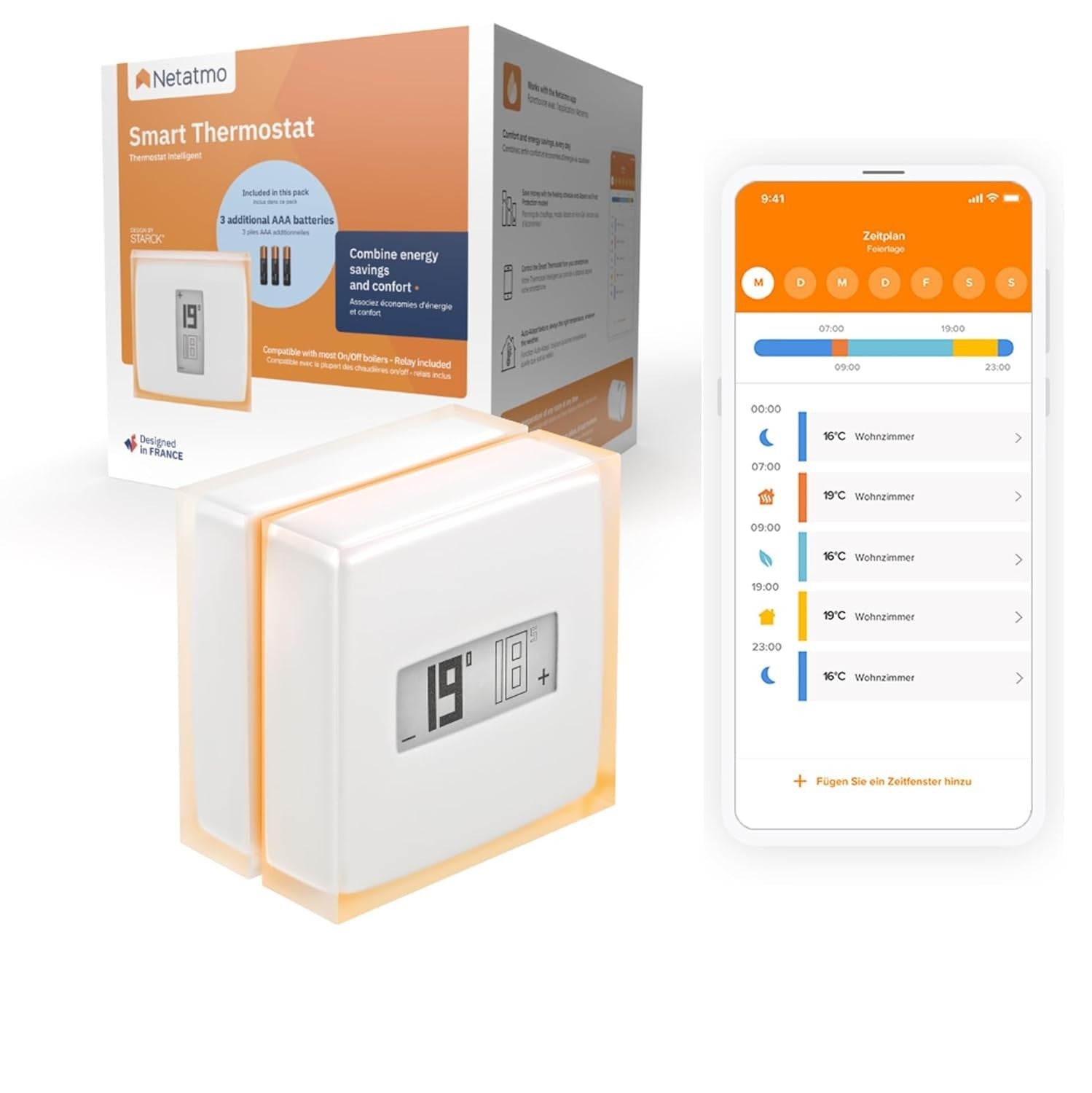 Netatmo Termostato Wifi Intelligente Controlla il Riscaldamento da Remoto NTH01