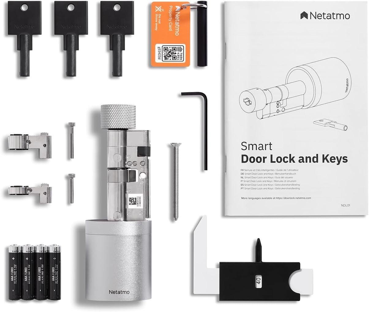 Netatmo Doorlock Serratura e Chiavi Intelligenti Netatmo, Accesso sicuro via sma