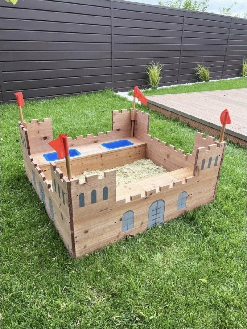 Sabbiera CASTELLO DEL CAVALIERE PLAYTIVE In legno 113x113cm 