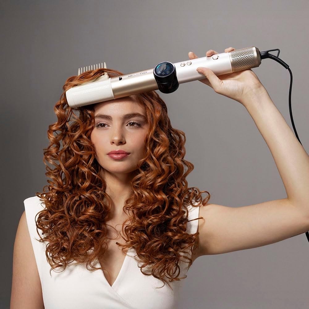 Cecotec Modellatore per Capelli 14 Testine AirGlam 14in1 Flex Champagne. 1400W