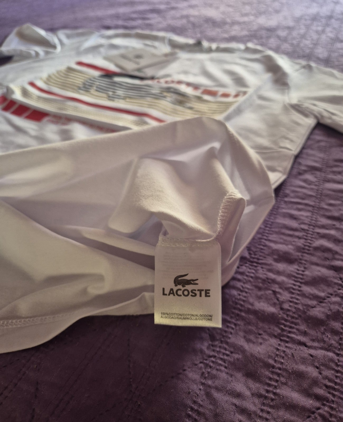 T-shirt Lacoste tg S girocollo nuova con cartellino e Busta