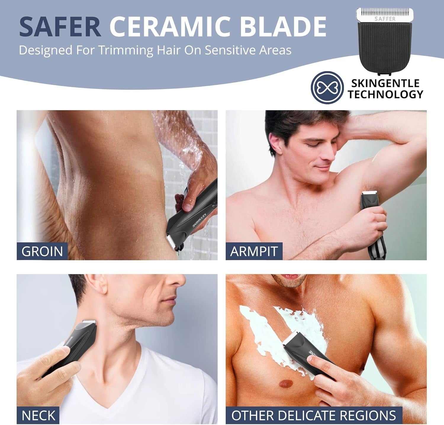 Tagliacapelli elettrico Keyshine per uomo: tagliacapelli impermeabile 2 in 1