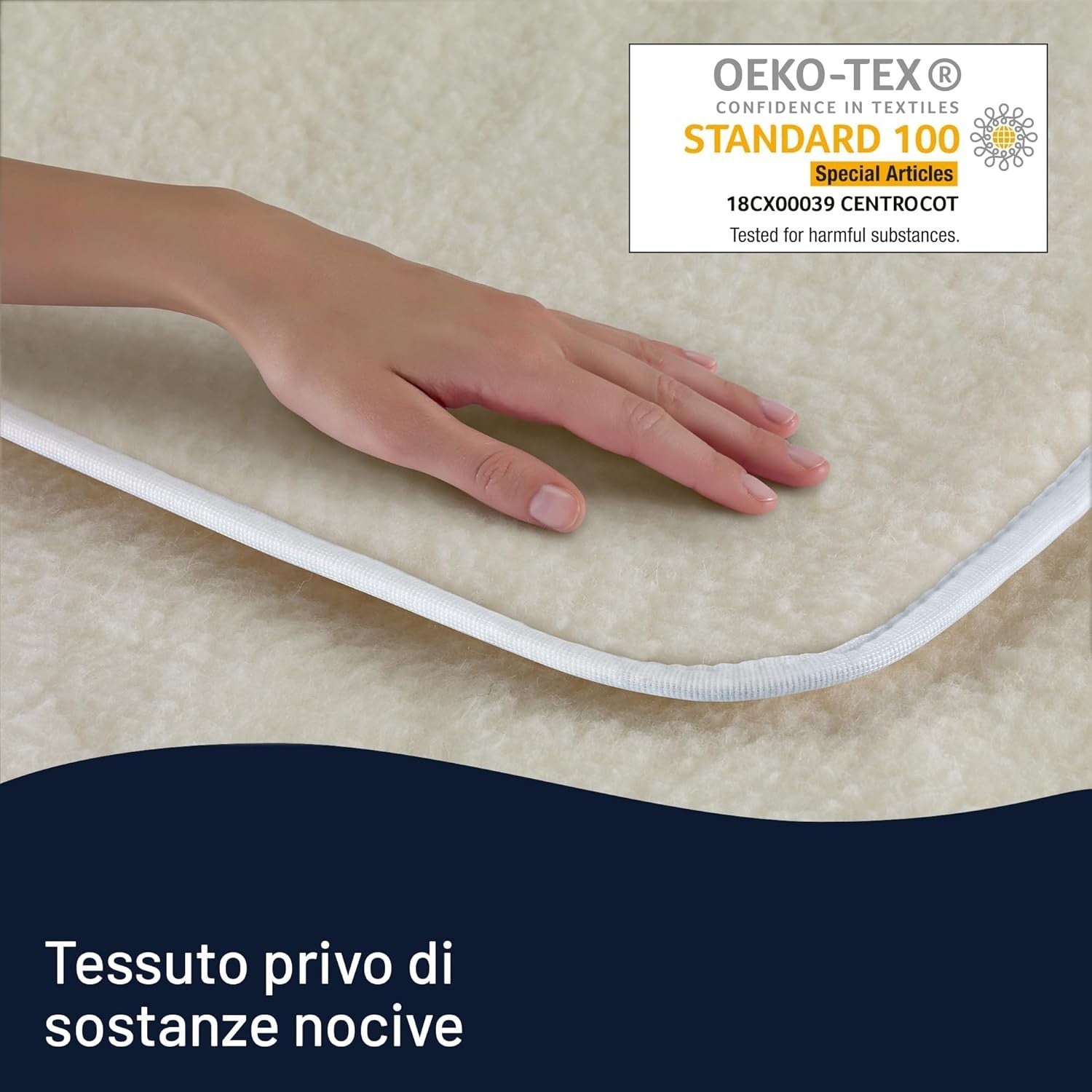 Imetec Adapto Scaldasonno Matrimoniale 150x160 - Scaldaletto Elettrico 100% Lana
