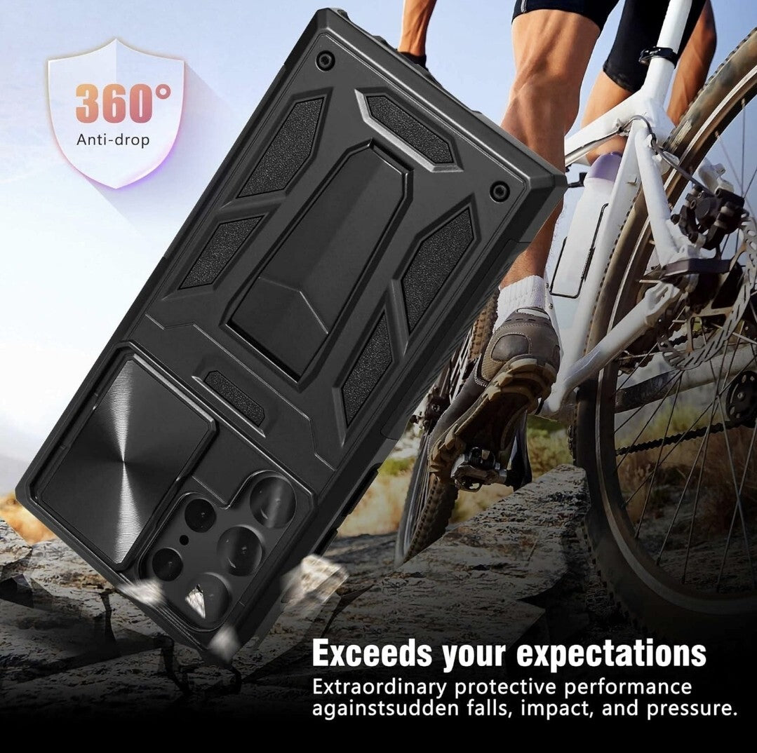 CASESTAR Custodia Military Armor Series per Samsung Galaxy S22 Ultra 2022, Nero