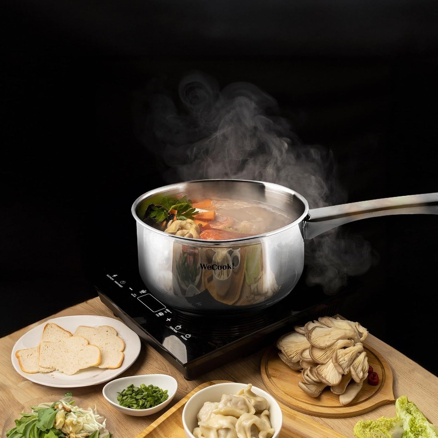 Wecook! Casseruola per induzione in acciaio inox 18/10 Eleganza e Precisione Ø18