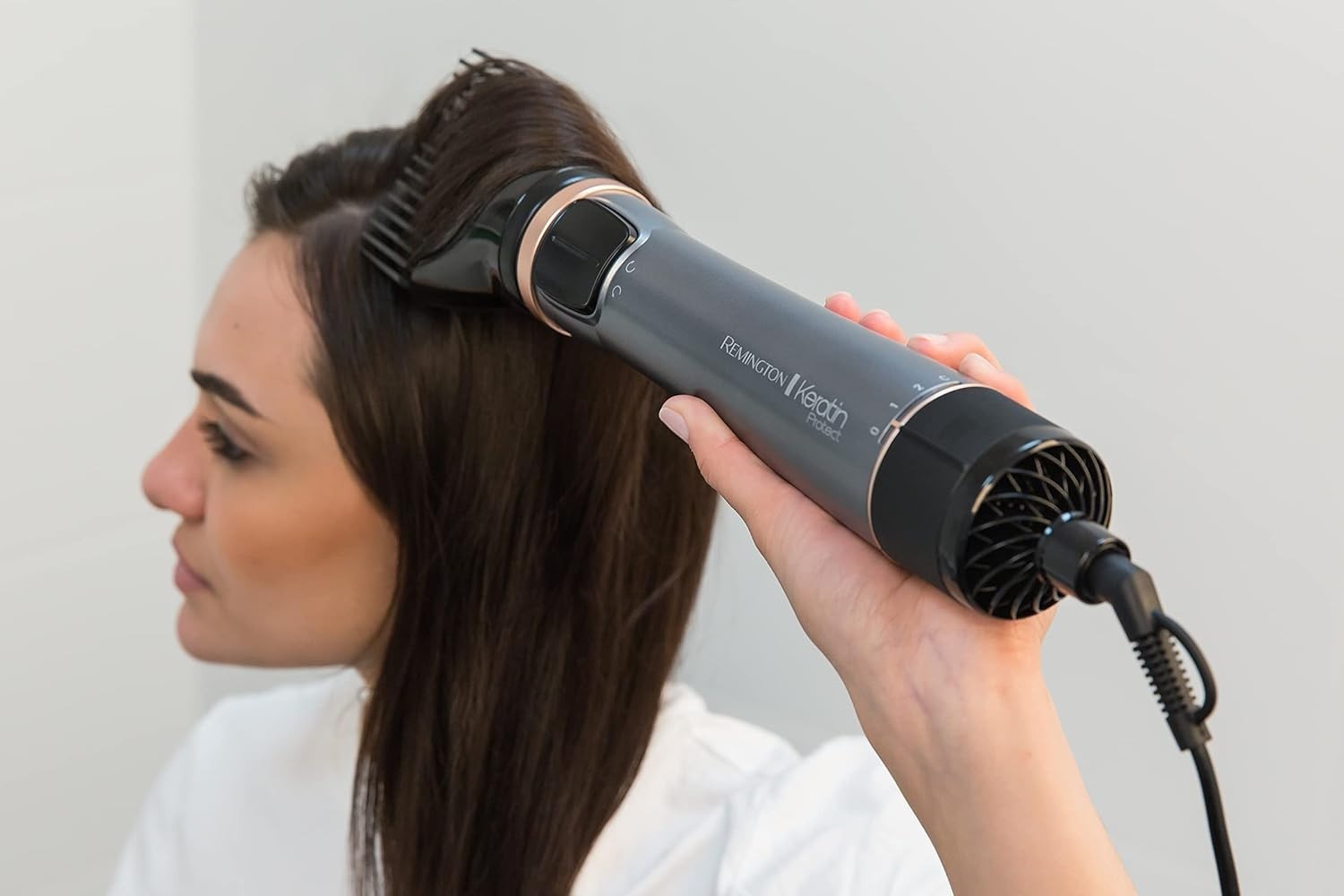 Remington Spazzola rotante per capelli, Asciugacapelli, 1000 W, Setole Morbide