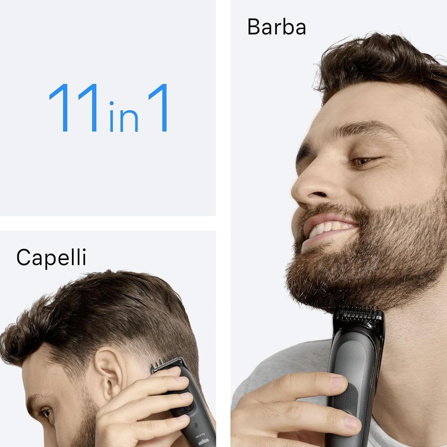 Braun Rifinitore All-in-One Series 3, Rasoio Elettrico Barba e Capelli 11in1