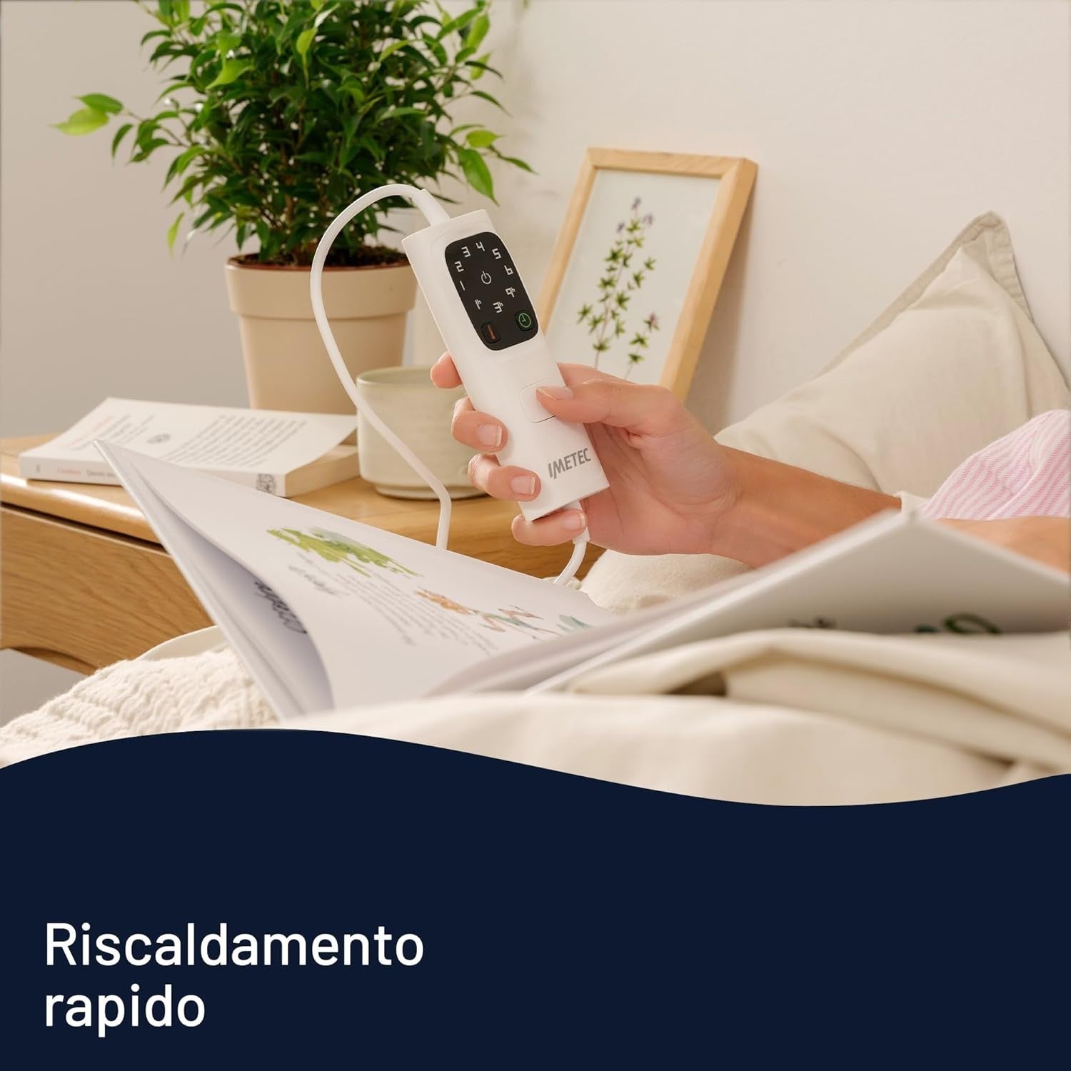 Imetec Adapto Scaldasonno Matrimoniale 150x160 - Scaldaletto Elettrico 100% Lana