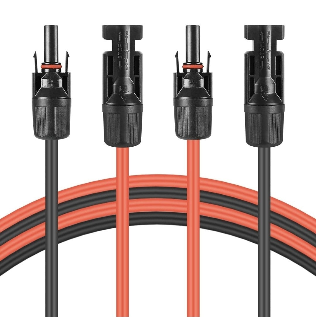 Cavo di Prolunga per Pannelli Solari 3m 4mm², 12AWG Coppia di Cavi 