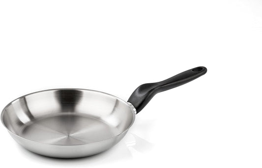 Barazzoni Le Inoxidabili Padella, ø24 cm, Made in Italy, Acciaio Inox 18/10