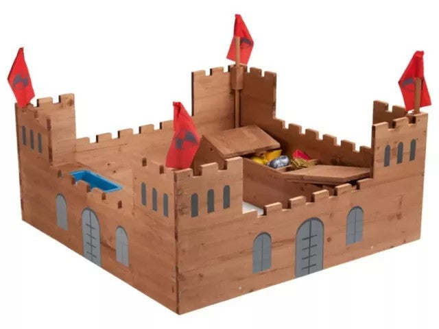 Sabbiera CASTELLO DEL CAVALIERE PLAYTIVE In legno 113x113cm 