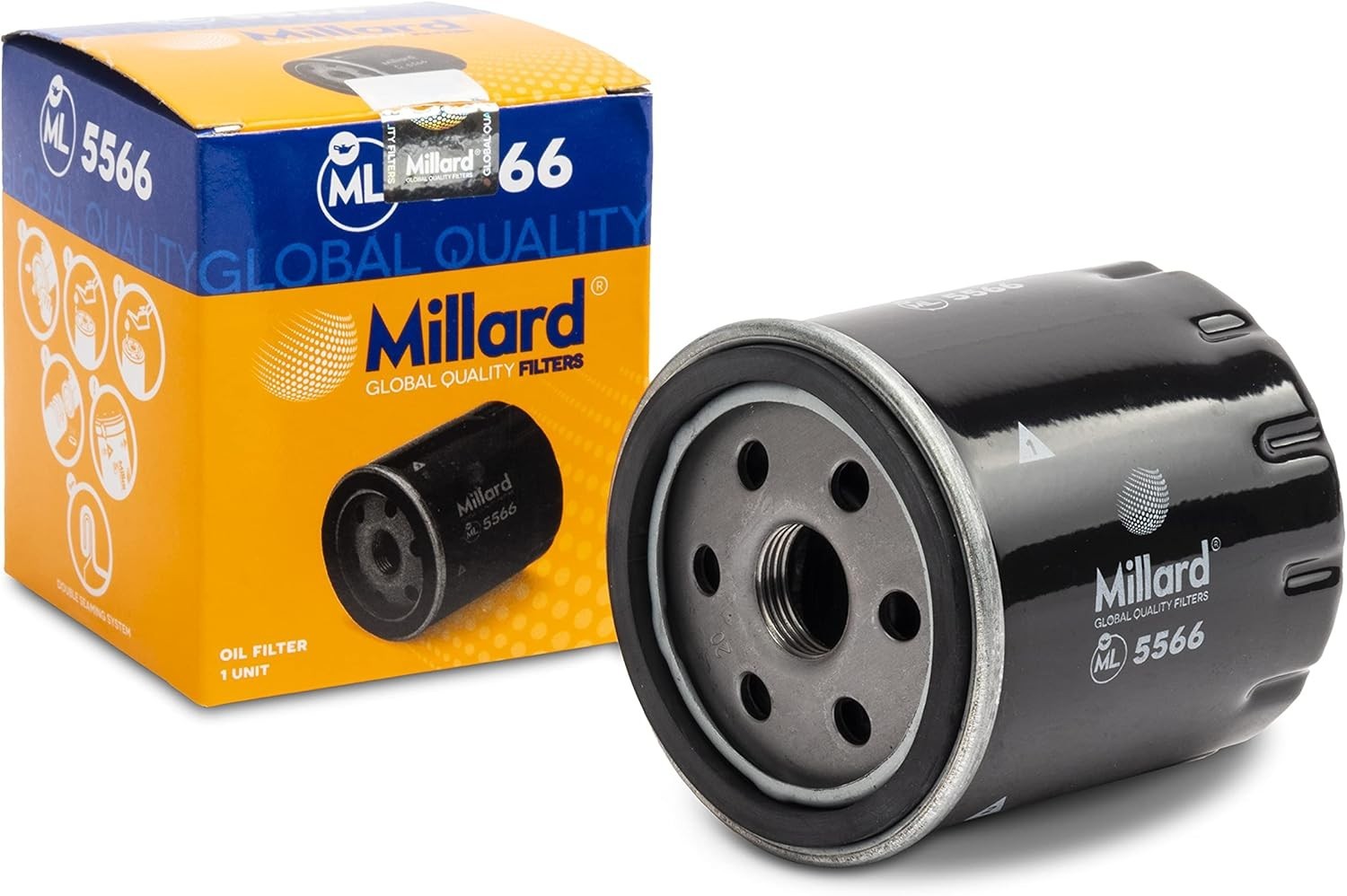 Filtro olio per auto, Millard Filters ML5566 87x78mm M20x1,5 avvitabile, citroen