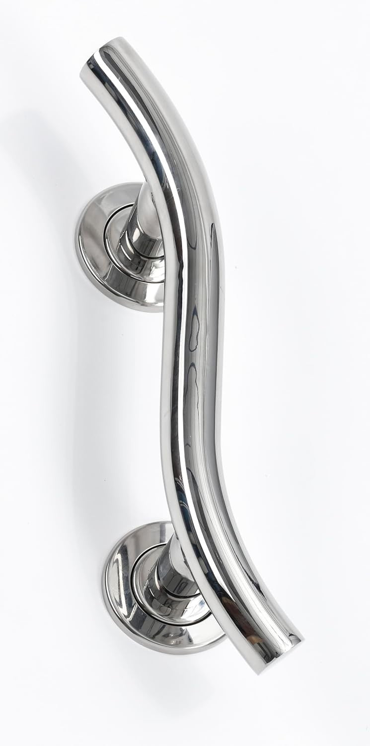 NRS SPA Maniglione Curvo in Acciaio INOX 35 cm