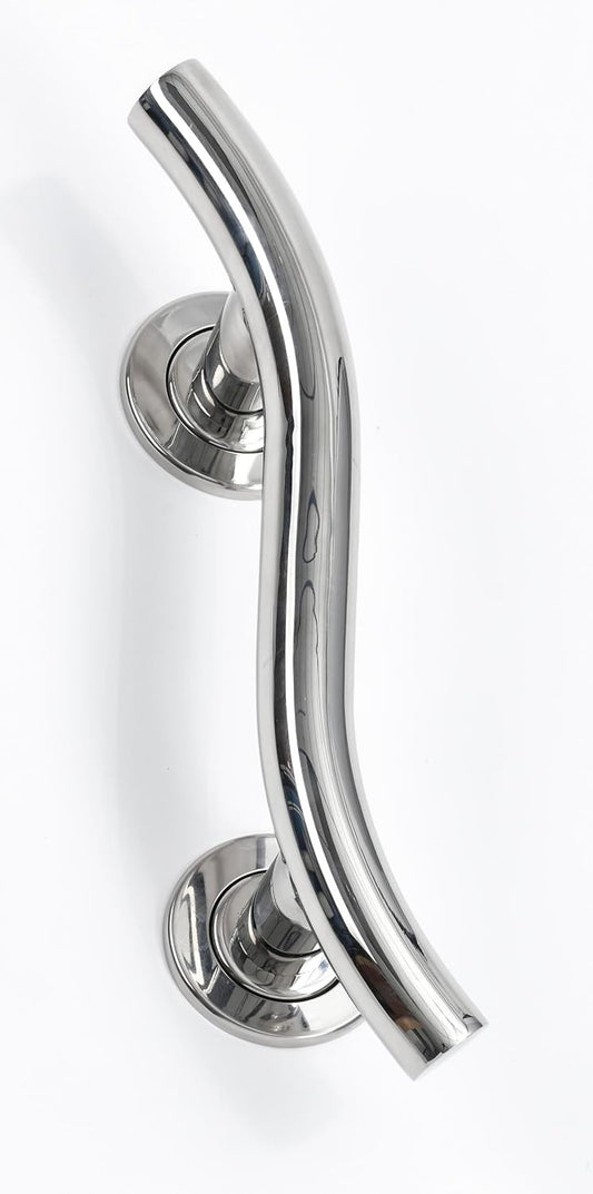 NRS SPA Maniglione Curvo in Acciaio INOX 35 cm