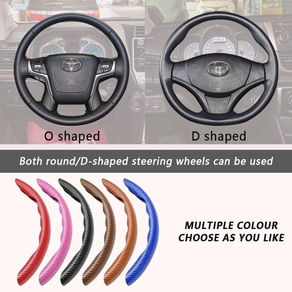 Fibra di Carbonio Coprivolante Auto, Sicuro e Antiscivolo Accessori Auto
