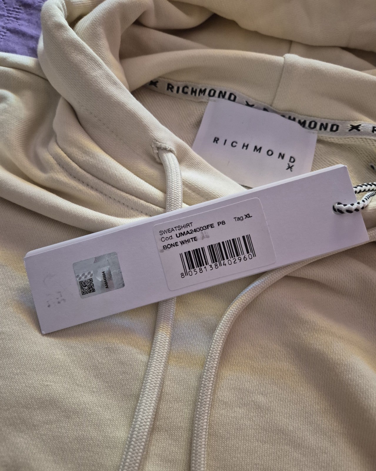 Richmond Felpa Con Cappuccio Tg XL Nuova Con Cartellino E Busta. UMA24003FE