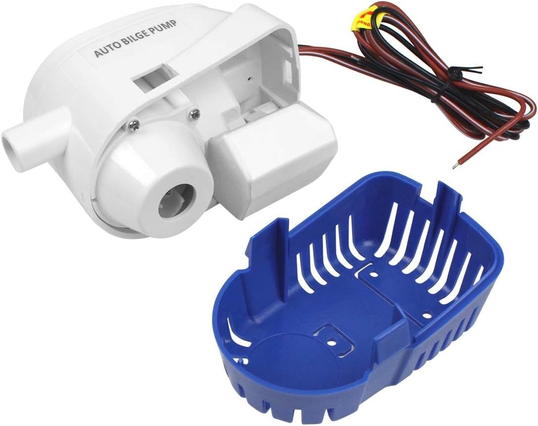 BACOENG Pompe di sentina automatica 12V, 750GPH/ 47LPM con Interruttore a Galleg