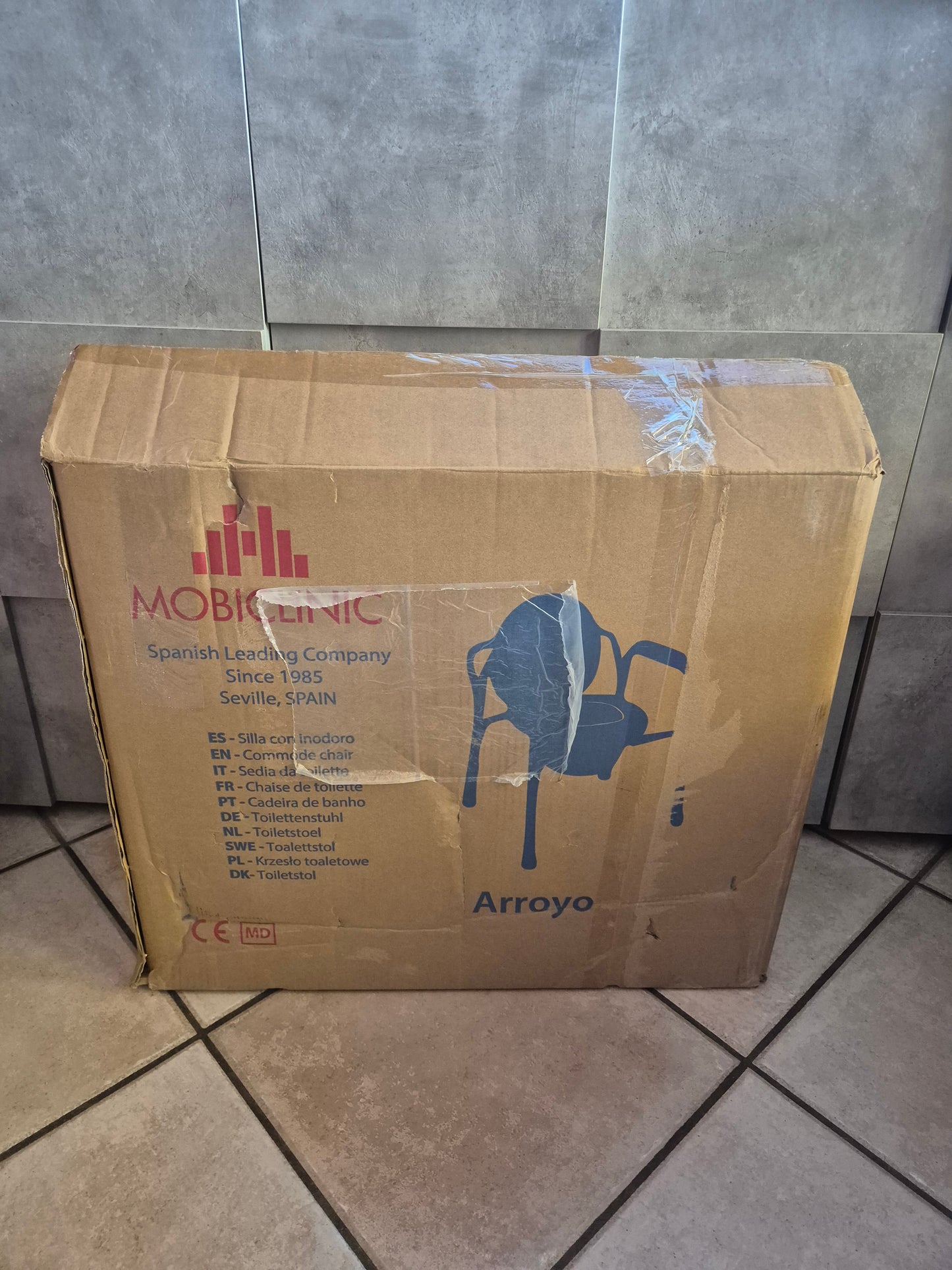 Mobiclinic, Sedia con WC, Arroyo, Coperchio, Secchio Estraibile, Regolabile
