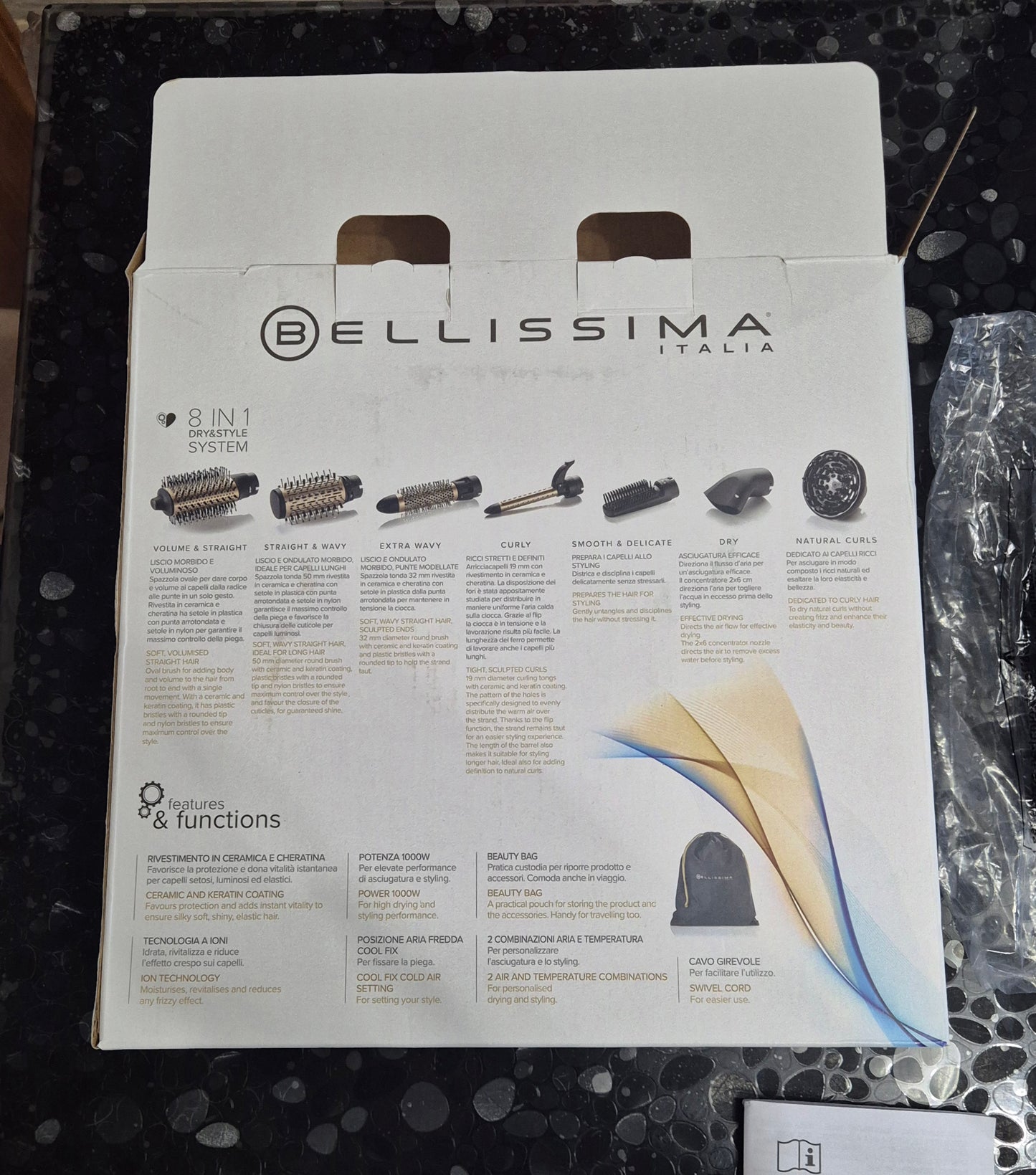 Bellissima Imetec Air Wonder, Spazzola Ad Aria Calda, Tecnologia a Ioni, 1000 W